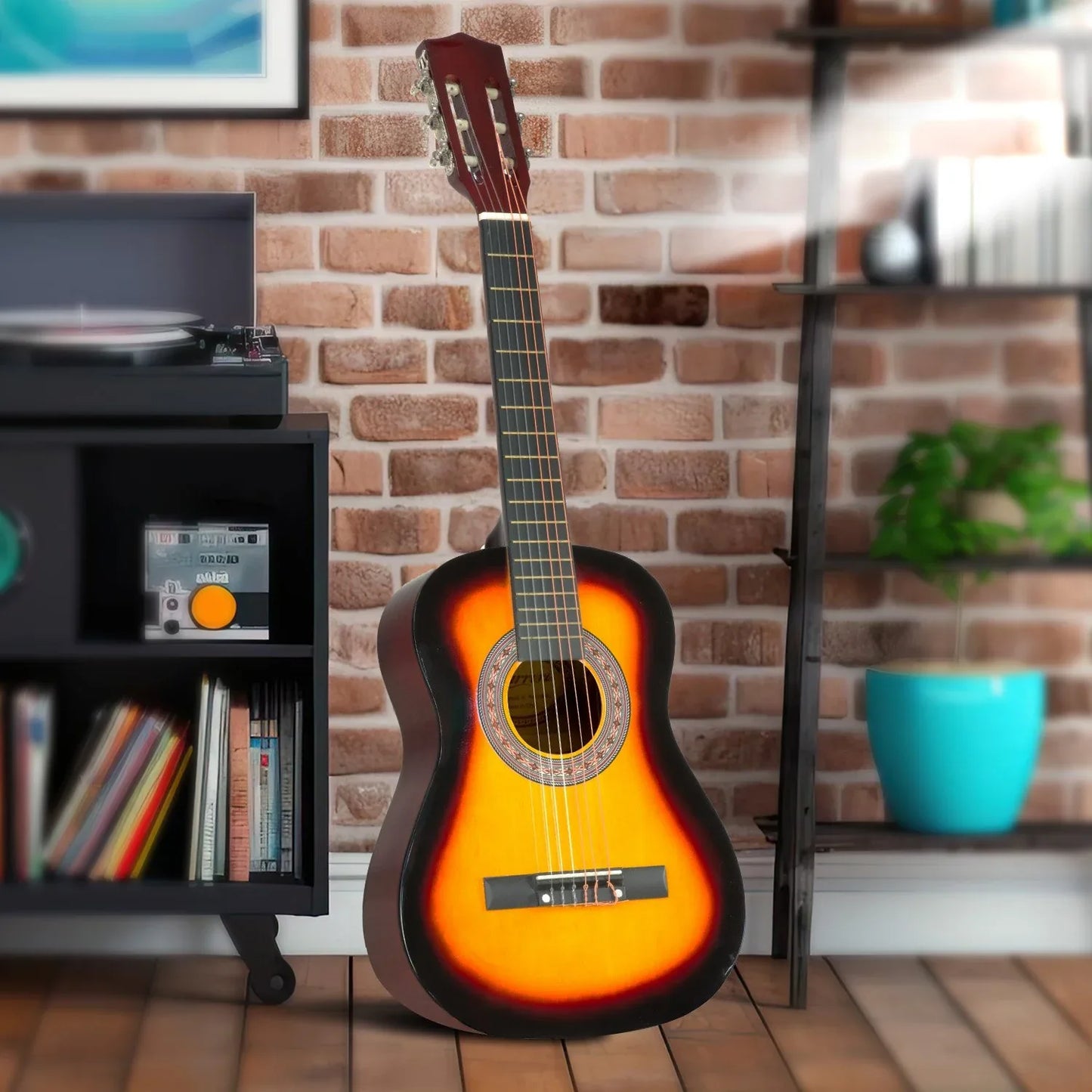Karrera 34in Acoustic Wooden Childrens Guitar - Sunburst - Mekamart Australia