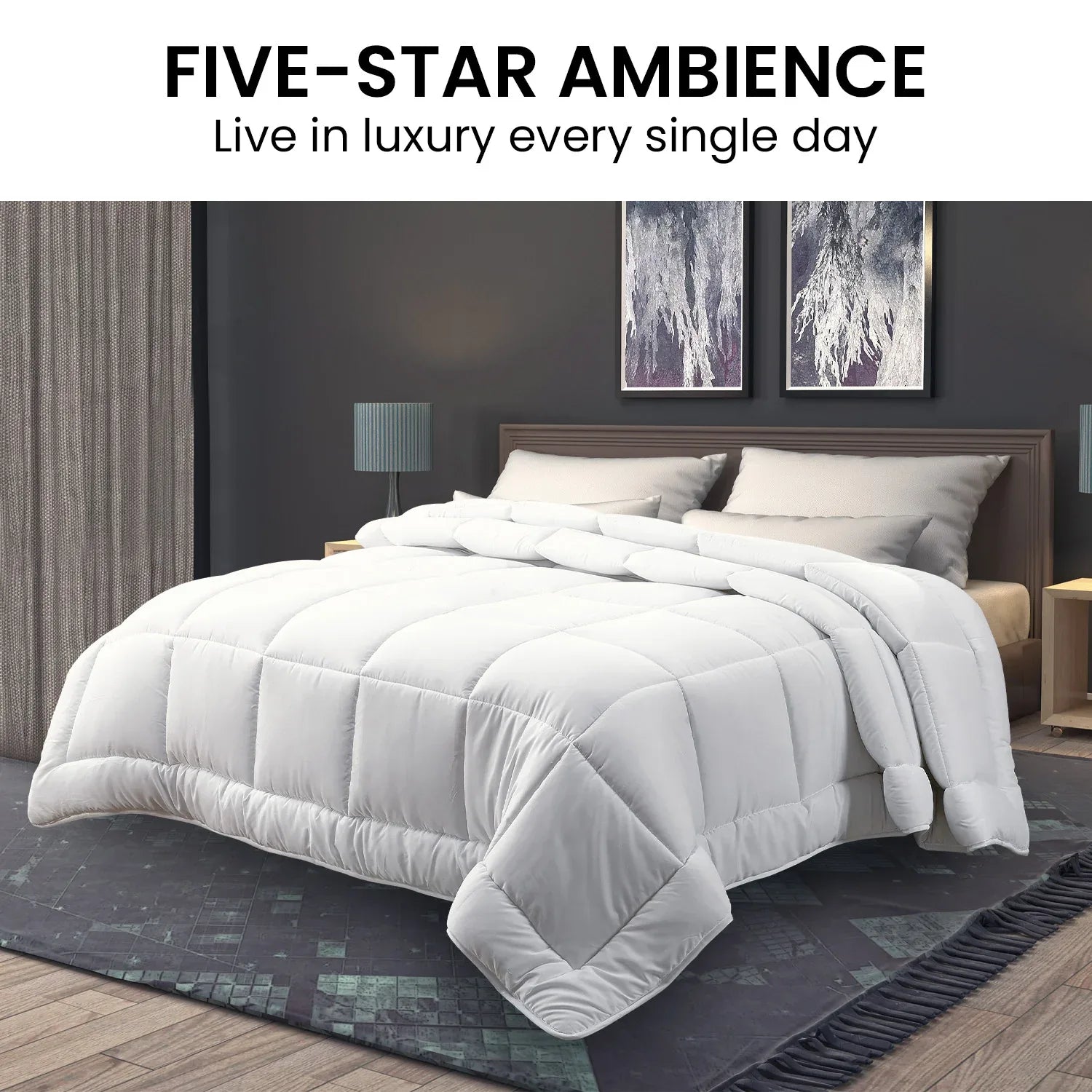 Laura Hill 700GSM Goose Down Feather Comforter Doona - Super King - Mekamart Australia