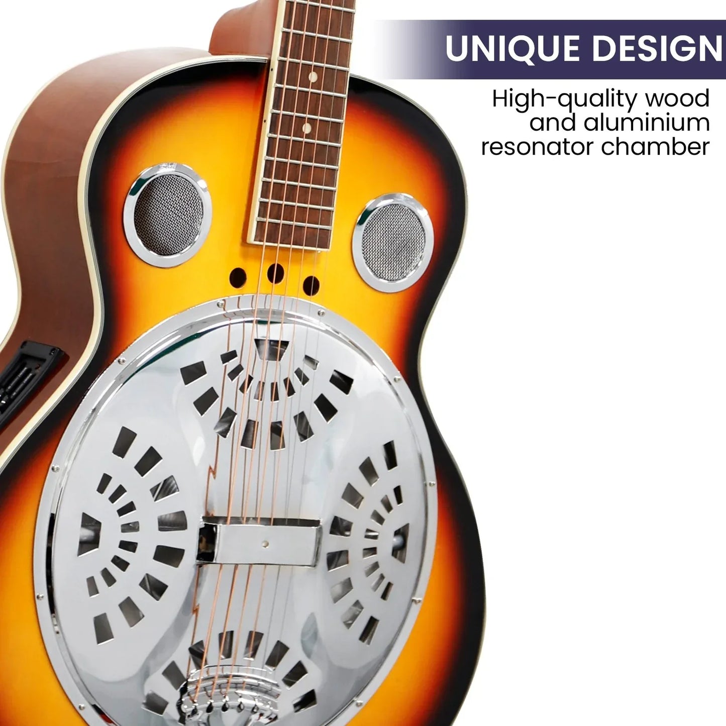 Karrera 40in Resonator Guitar - Sunburst - Mekamart Australia