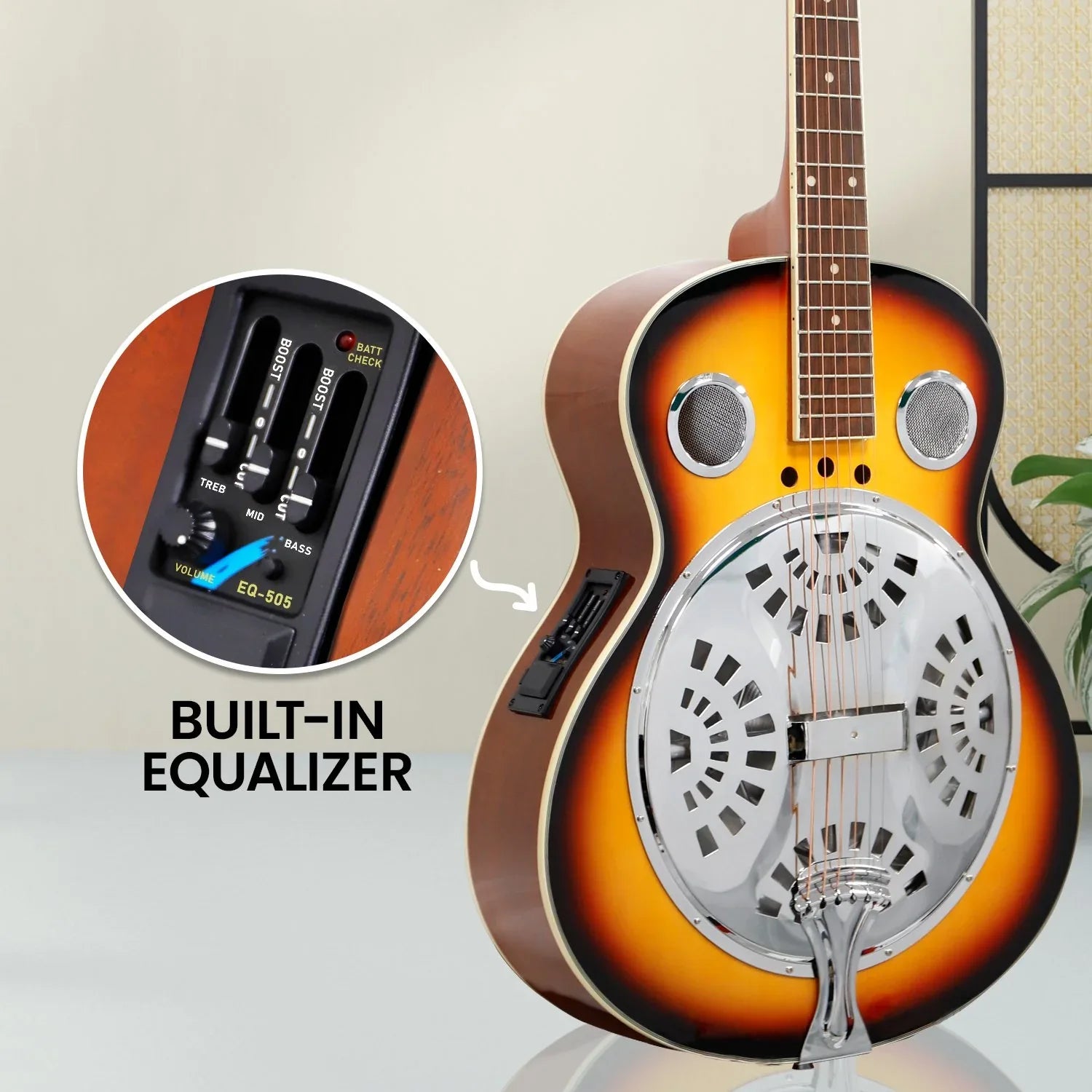 Karrera 40in Resonator Guitar - Sunburst - Mekamart Australia