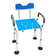 Orthonica Height-Adjustable Aluminium Commode Shower Chair with Armrests Backrest Armrests Soft Stool Seat Aid - Mekamart Australia