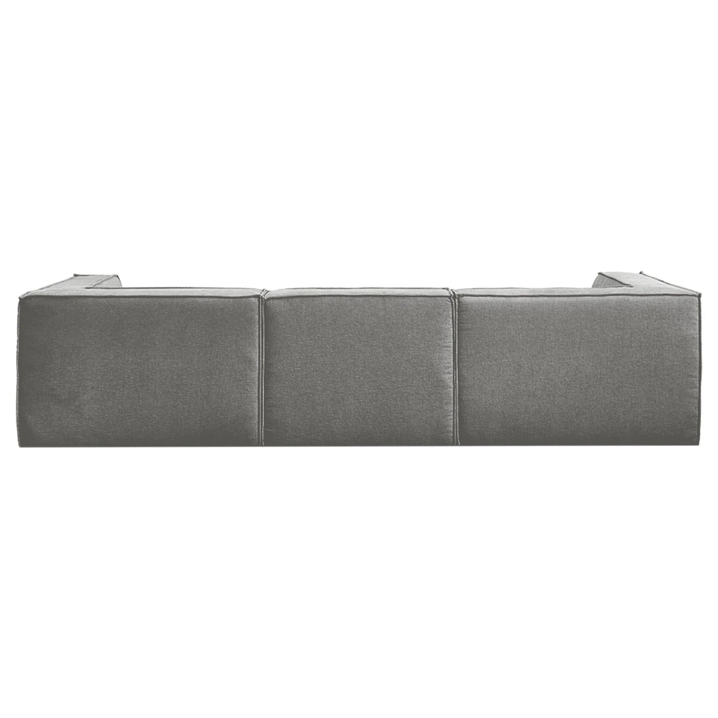 Sarantino Novi 3-Seater Modular Sofa with Ottoman in Grey Non-Slip Bottom Lounge - Mekamart Australia