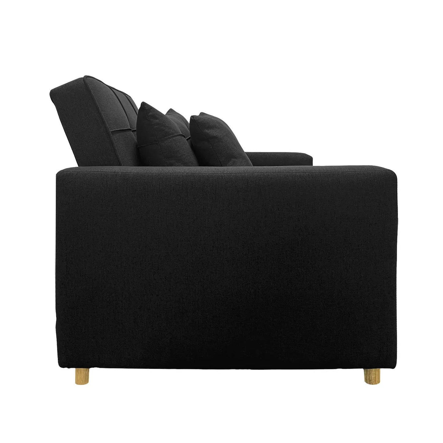 Sarantino Suri 3-in-1 Convertible Lounge Chair Bed - Black - Mekamart Australia