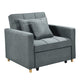 Sarantino Suri 3-in-1 Convertible Sofa Chair Bed - Airforce Blue - Mekamart Australia