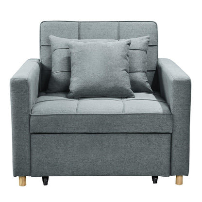 Sarantino Suri 3-in-1 Convertible Sofa Chair Bed - Airforce Blue - Mekamart Australia
