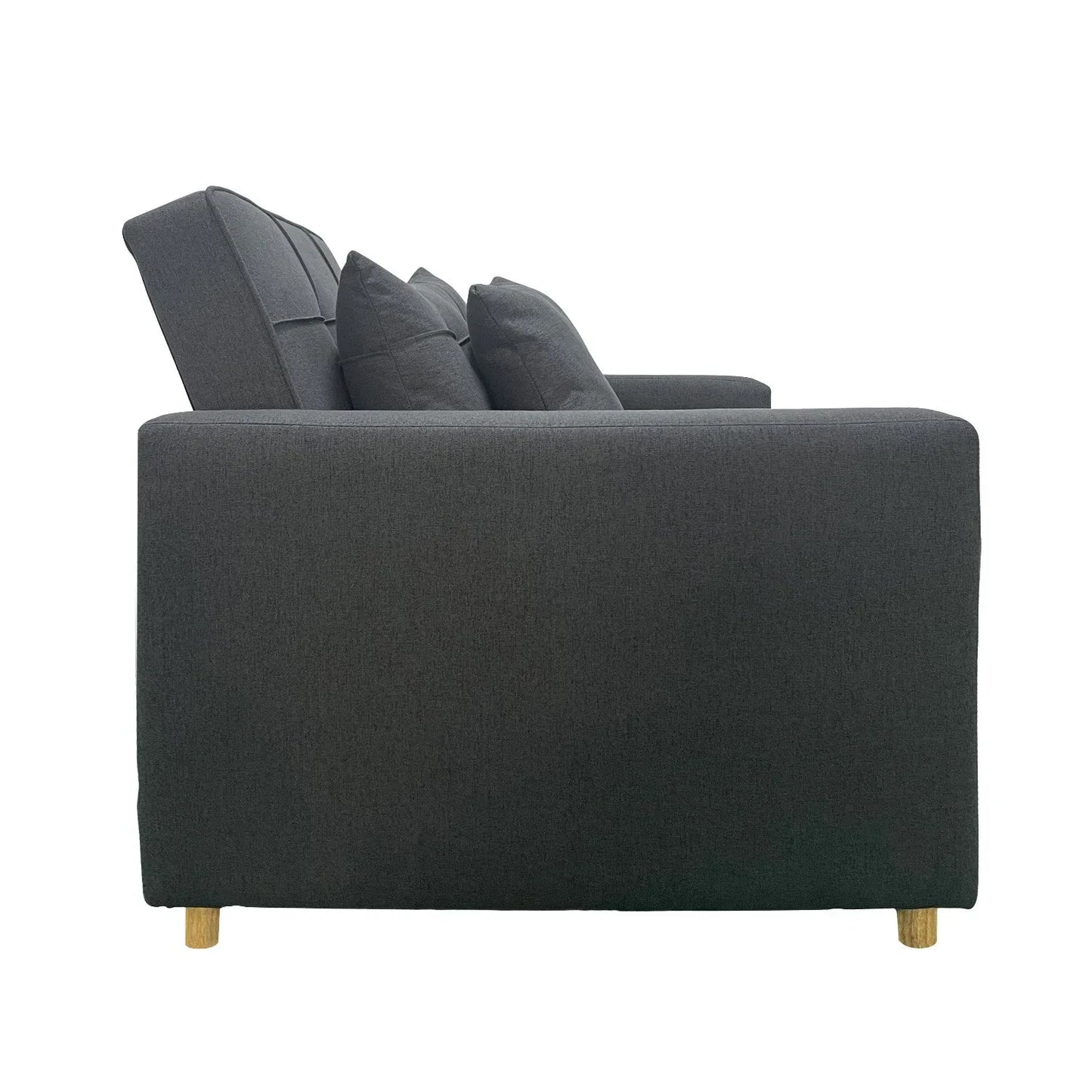 Sarantino Suri 3-in-1 Convertible Lounge Chair Bed - Dark Grey - Mekamart Australia