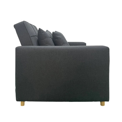Sarantino Suri 3-in-1 Convertible Lounge Chair Bed - Dark Grey - Mekamart Australia