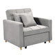 Sarantino Suri 3-in-1 Convertible Sofa Chair Bed Lounger - Light Grey - Mekamart Australia