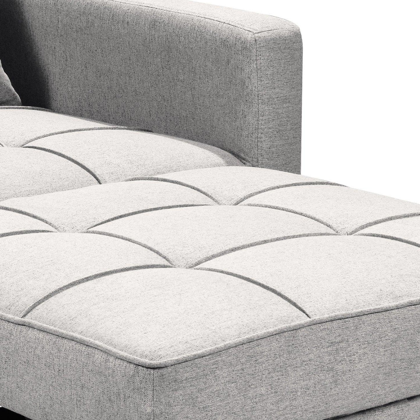 Sarantino Suri 3-in-1 Convertible Sofa Chair Bed Lounger - Light Grey - Mekamart Australia