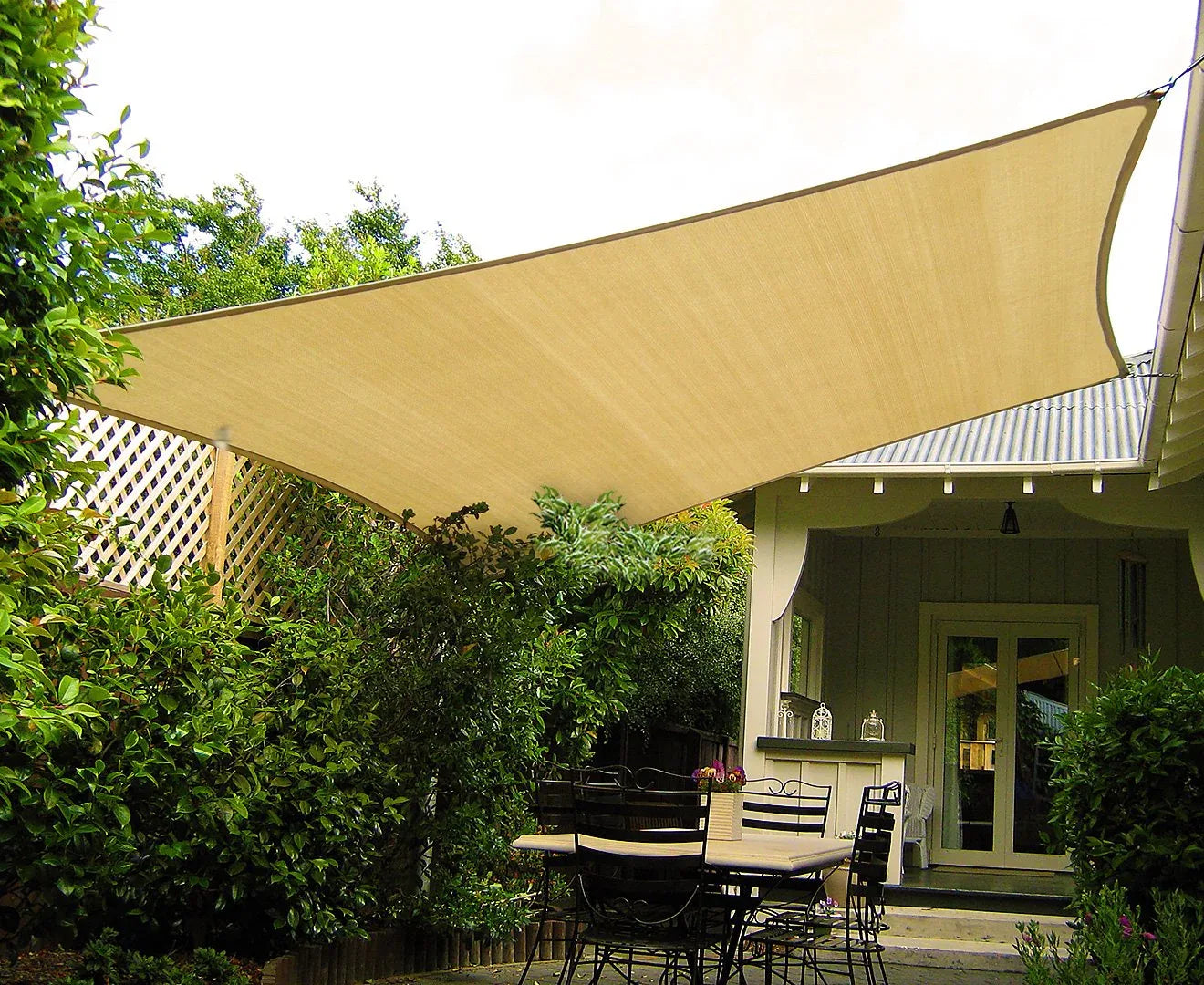 Wallaroo Square Shade Sail: 3m x 3m - Sand - Mekamart Australia