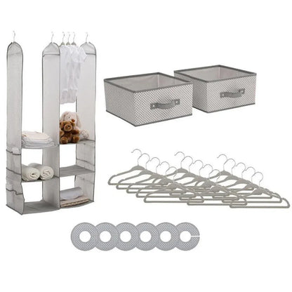 Delta Children 24 Piece Nursery Storage Set - Cool Grey Cool Grey - Mekamart Australia