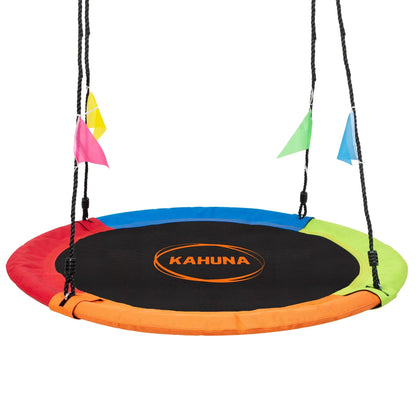 Kahuna Kids 1.2m Tree Saucer Swing Set Round 400kg With Straps Capacity Outdoor - Mekamart Australia