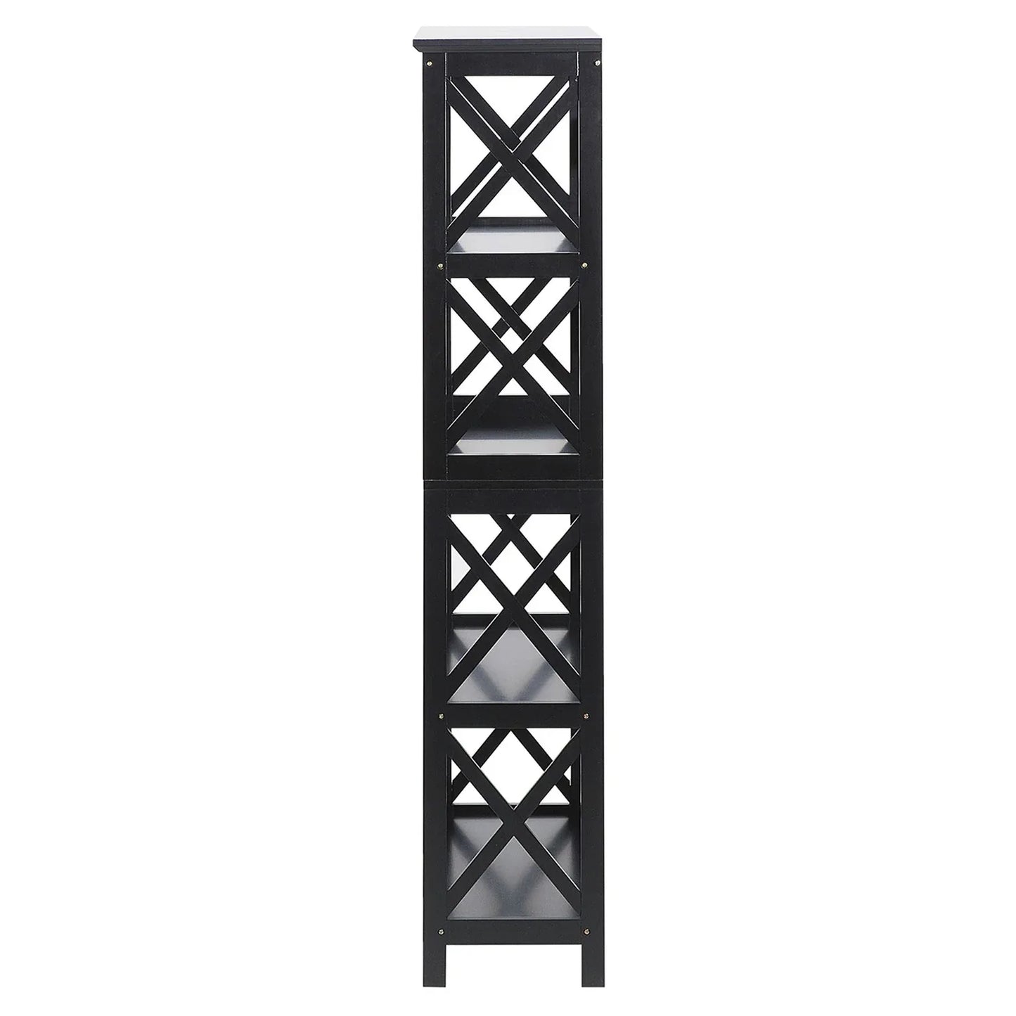 Sarantino Daphne 5-tier Cross Panel Bookshelf - Mekamart Australia