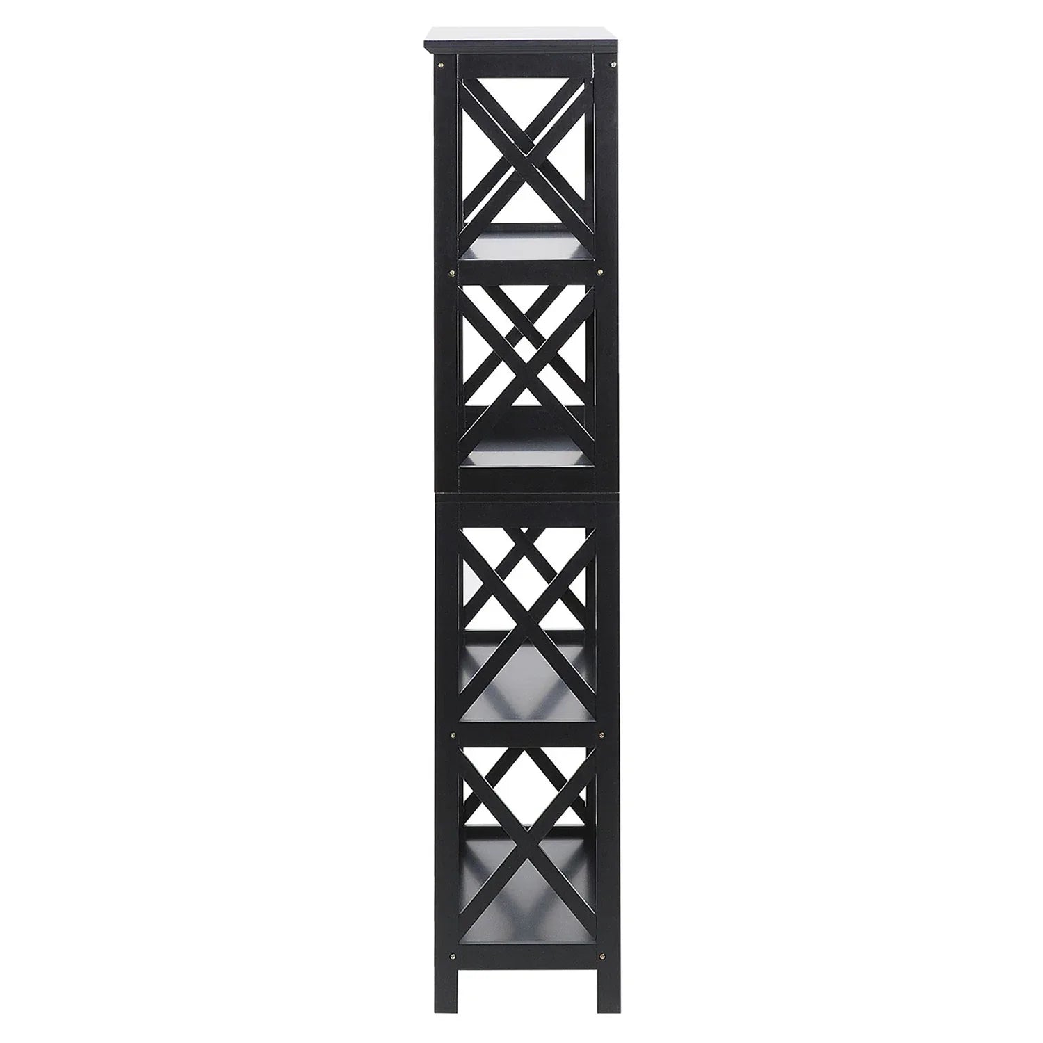 Sarantino Daphne 5-tier Cross Panel Bookshelf - Mekamart Australia
