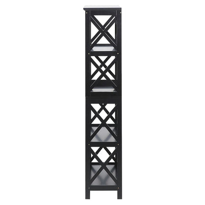 Sarantino Daphne 5-tier Cross Panel Bookshelf - Mekamart Australia