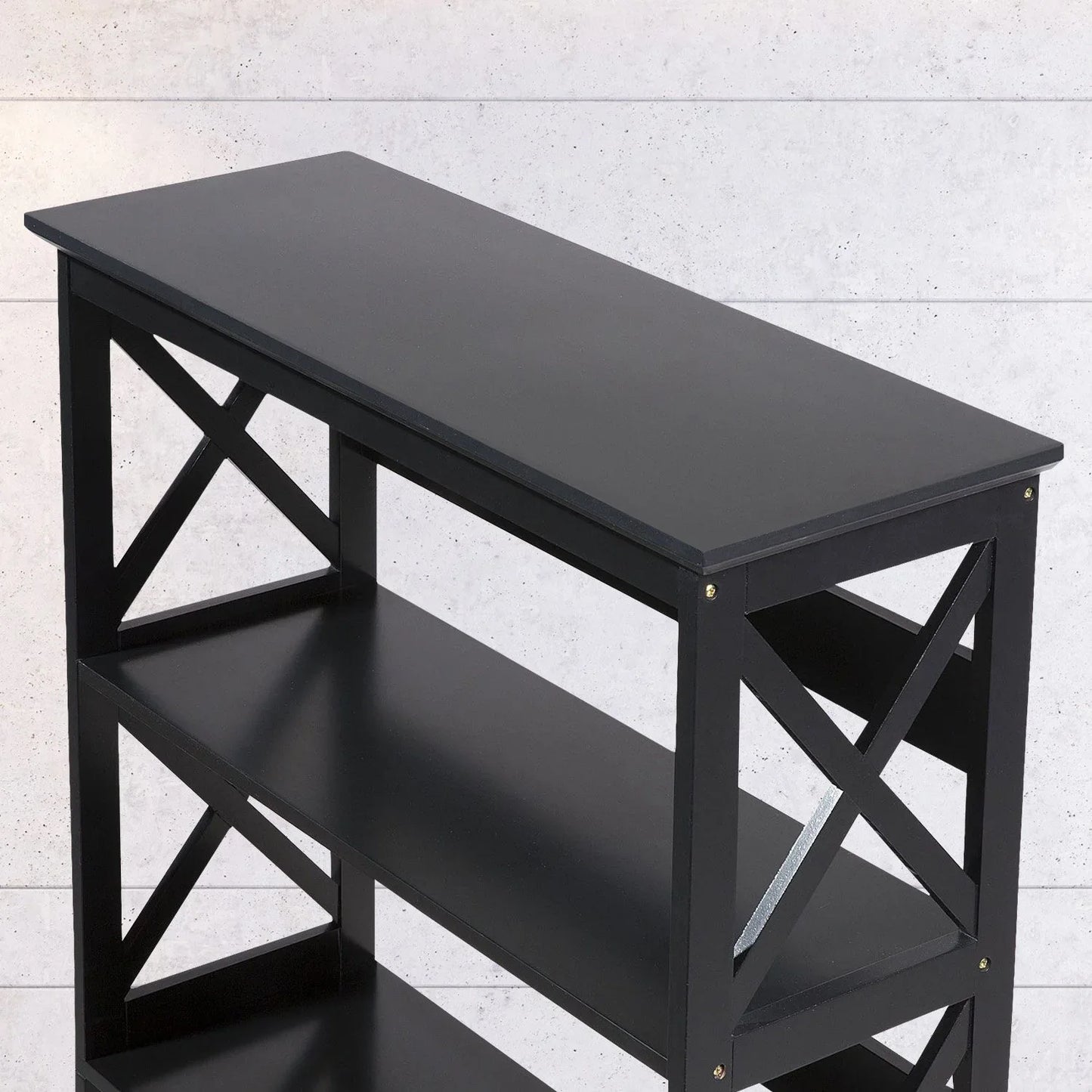 Sarantino Daphne 5-tier Cross Panel Bookshelf - Mekamart Australia