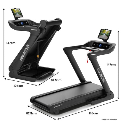 Powertrain V500 3hp Foldable Treadmill Cardio Running Automatic Incline Machine