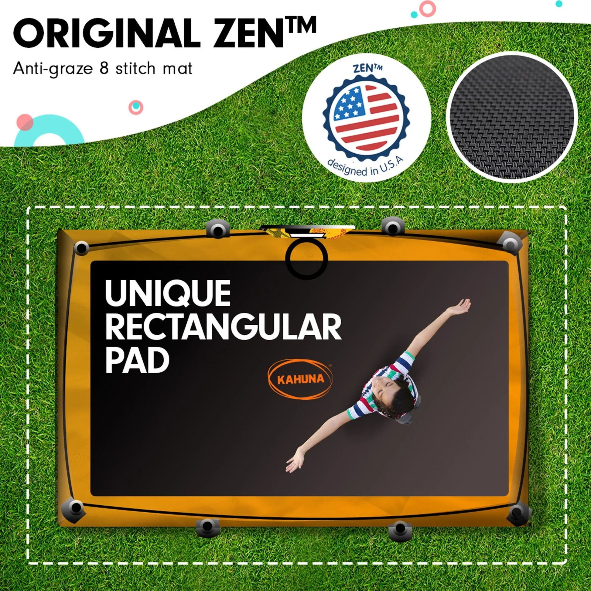 Kahuna 6 Ft X 9 Ft Rectangular Outdoor Trampoline With LED Basketball Set Orange - Mekamart Australia