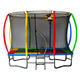 Kahuna Rectangular Trampoline 6x9ft with L.E.D BB Set Rainbow - Mekamart Australia