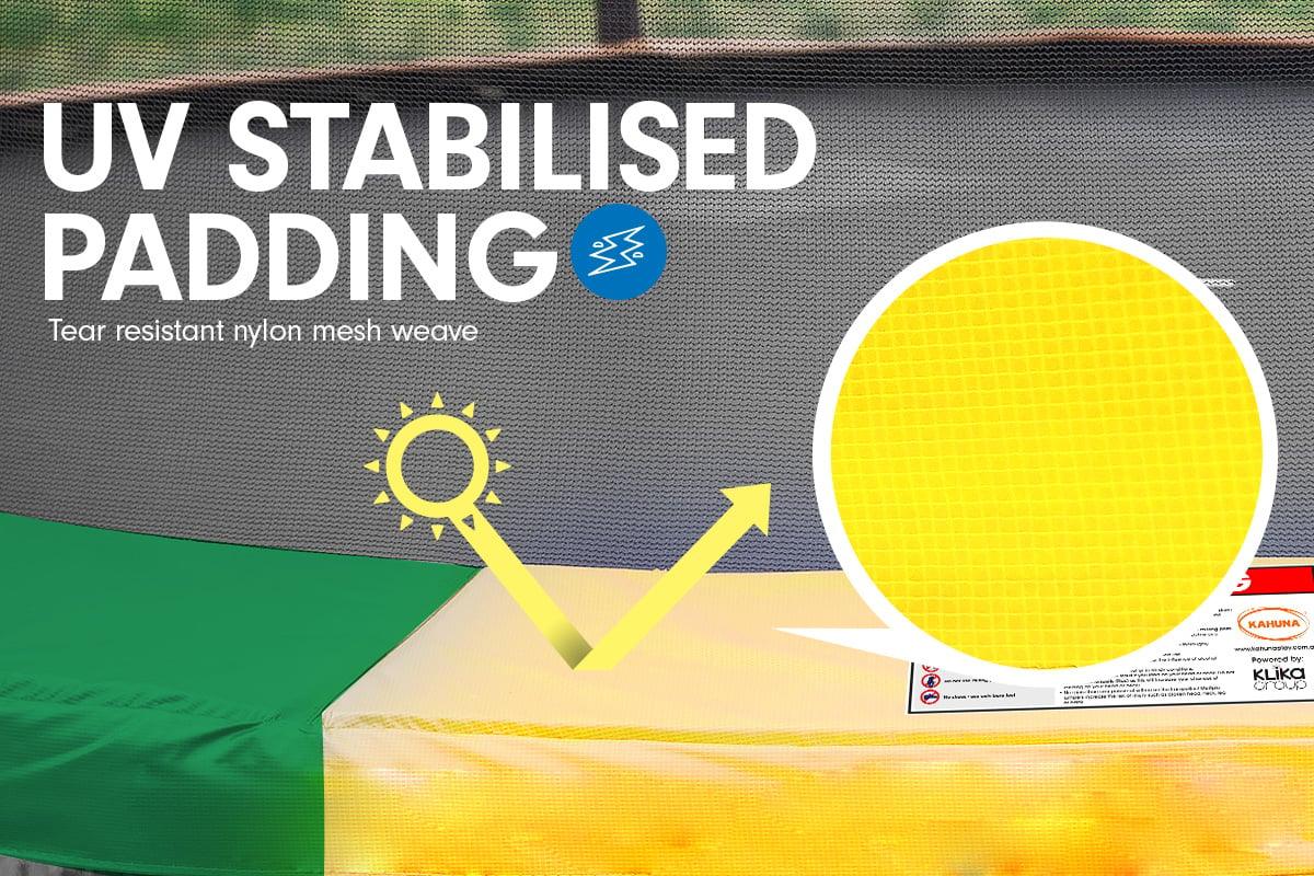Kahuna 8ft Outdoor Rainbow Trampoline For Kids And Children Suited For Fitness Exercise Gymnastics With Safety Enclosure - Mekamart Australia