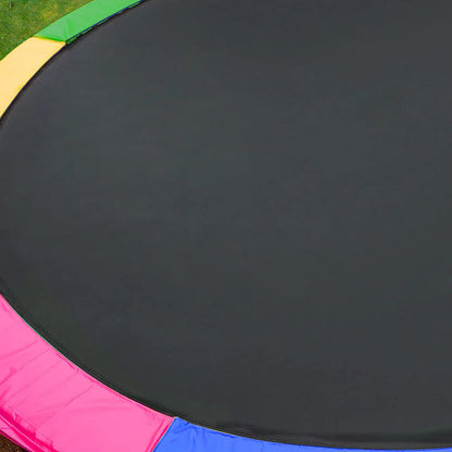 Kahuna 12ft Trampoline Free Ladder Spring Mat Net Safety Pad Cover Round Enclosure - Rainbow - Mekamart Australia