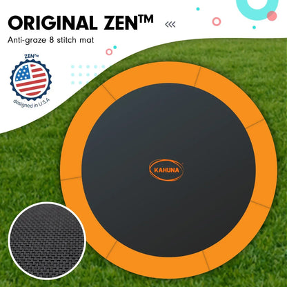 Kahuna Twister 12ft Springless Trampoline Outdoor Mat Pad Net Ladder with Basketball Set - Mekamart Australia
