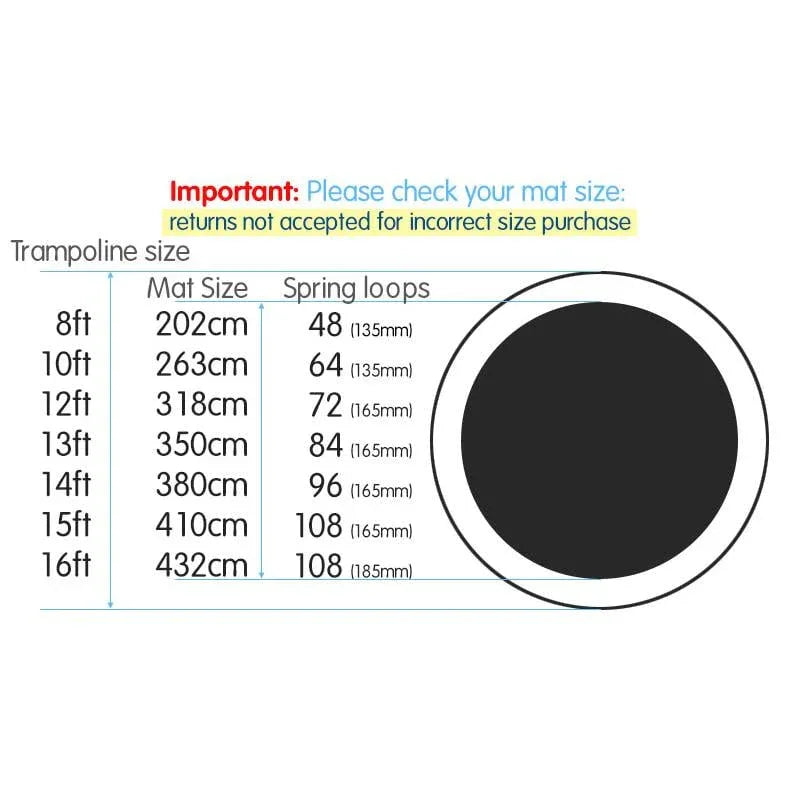 Kahuna 8ft Replacement Trampoline Mat Round - Mekamart Australia