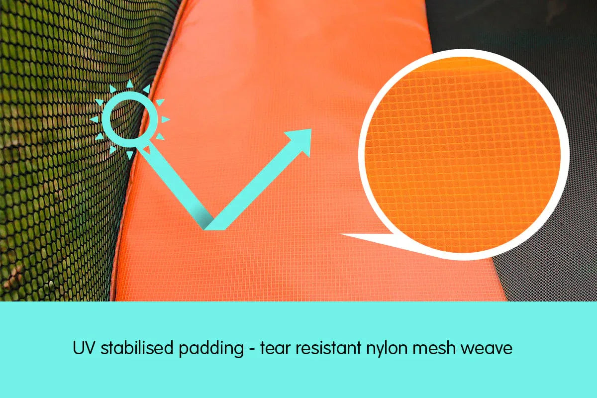 Kahuna 6ft Trampoline Replacement Pad Round - Orange - Mekamart Australia