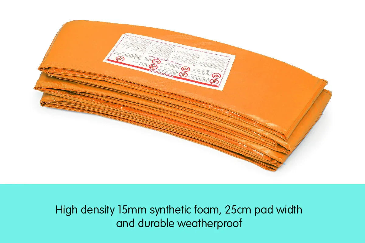 Kahuna 12ft Trampoline Replacement Pad Round - Orange - Mekamart Australia