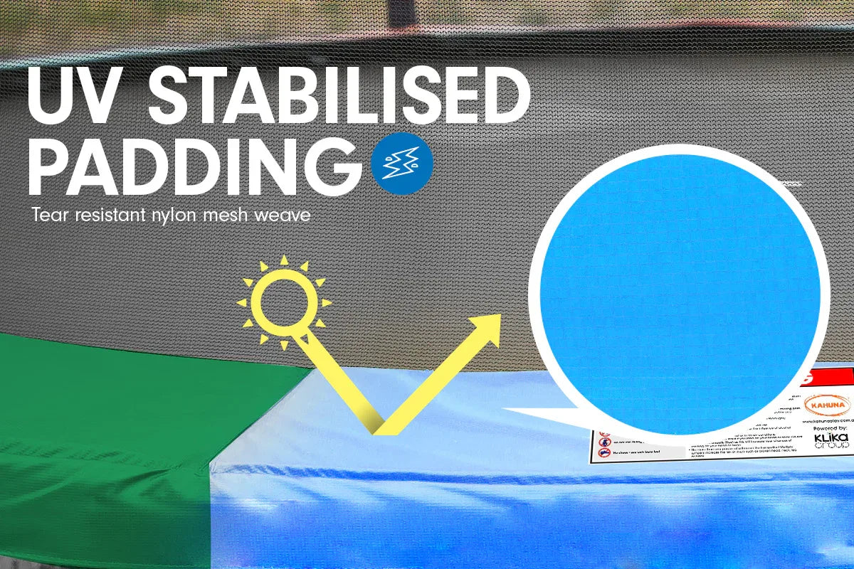 Kahuna 6ft Trampoline Replacement Pad Round - Rainbow - Mekamart Australia