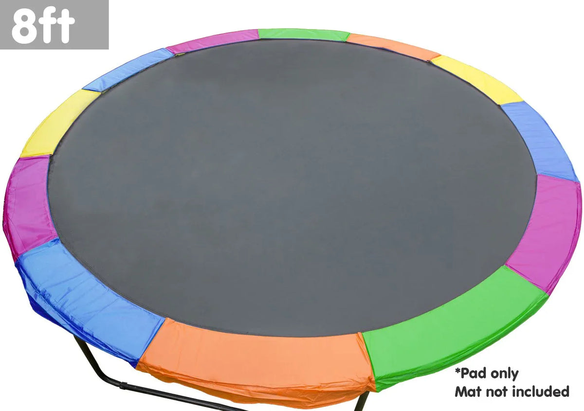 Kahuna 8ft Trampoline Replacement Pad Round - Rainbow - Mekamart Australia