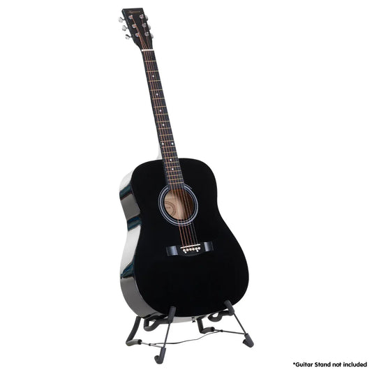 Karrera 41in Acoustic Wooden Guitar with Bag - Black - Mekamart Australia