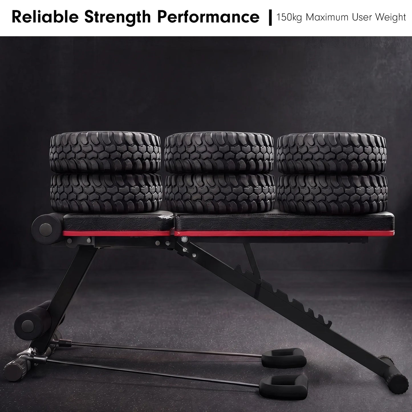 Powertrain Adjustable Weight Bench with Incline Decline And 7 Backrest Positions