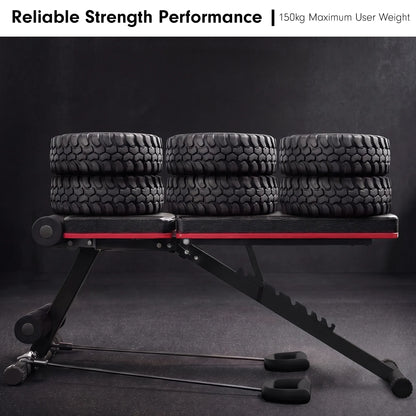 Powertrain Adjustable Weight Bench with Incline Decline And 7 Backrest Positions