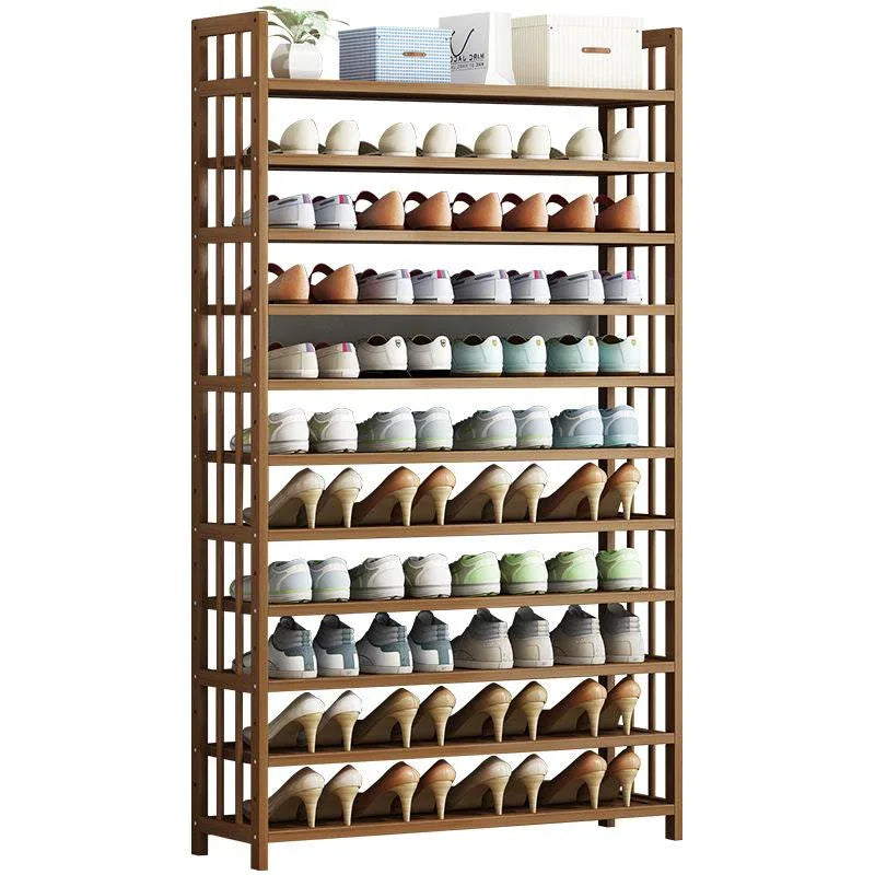 10 Tier Tower Bamboo Wooden Shoe Rack Corner Shelf Stand Storage Organizer - Mekamart Australia