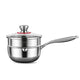 24cm 316L Stainless Steel Saucepan Compound Steel Honeycomb Nonstick Sauce Pan with Glass Lid 3.2L Pot Stay-Cool Handle Multipurpose Milk Saucepan, Induction Capable and Gas Stove - Mekamart Australia