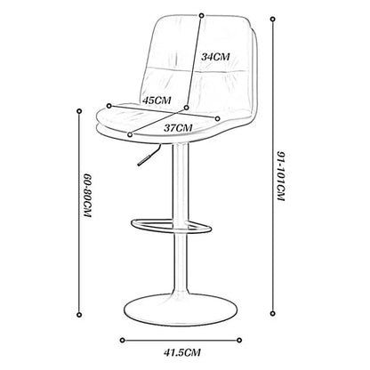 SERENITà Bar Stools Kitchen Bar Stool Leather Barstools Swivel Gas Lift Counter Chairs BS8406 Green - Mekamart Australia