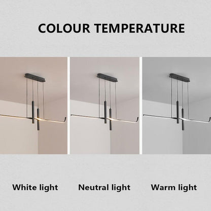 BAMDECOR A206 Modern Black Scandinavian Pendant Light Table Dining Room Living Room Pendant Lighting 1.5 Meters