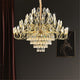 BAMDECOR C3347 Modern Luxury Crystal-leaf Chandelier LED Fashion Creativity Pendant Ceiling Lights(80cm-Gold)