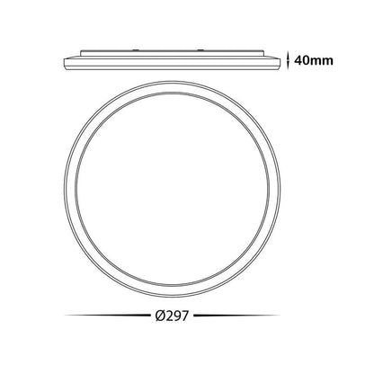 BAMDECOR Ultra-thin 25W Tri-colour Flush Round LED Oyster Light Ceiling LED Light SAA/RCM