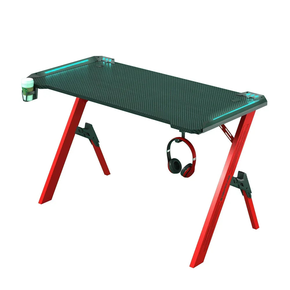 140cm RGB Gaming Desk Desktop PC Computer Desks Desktop Racing Table Office Laptop Home AU - Mekamart Australia