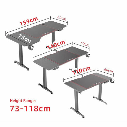 Gaming Standing Desk Home Office Lift Electric Height Adjustable Sit To Stand Motorized Standing Desk 1160 - Mekamart Australia