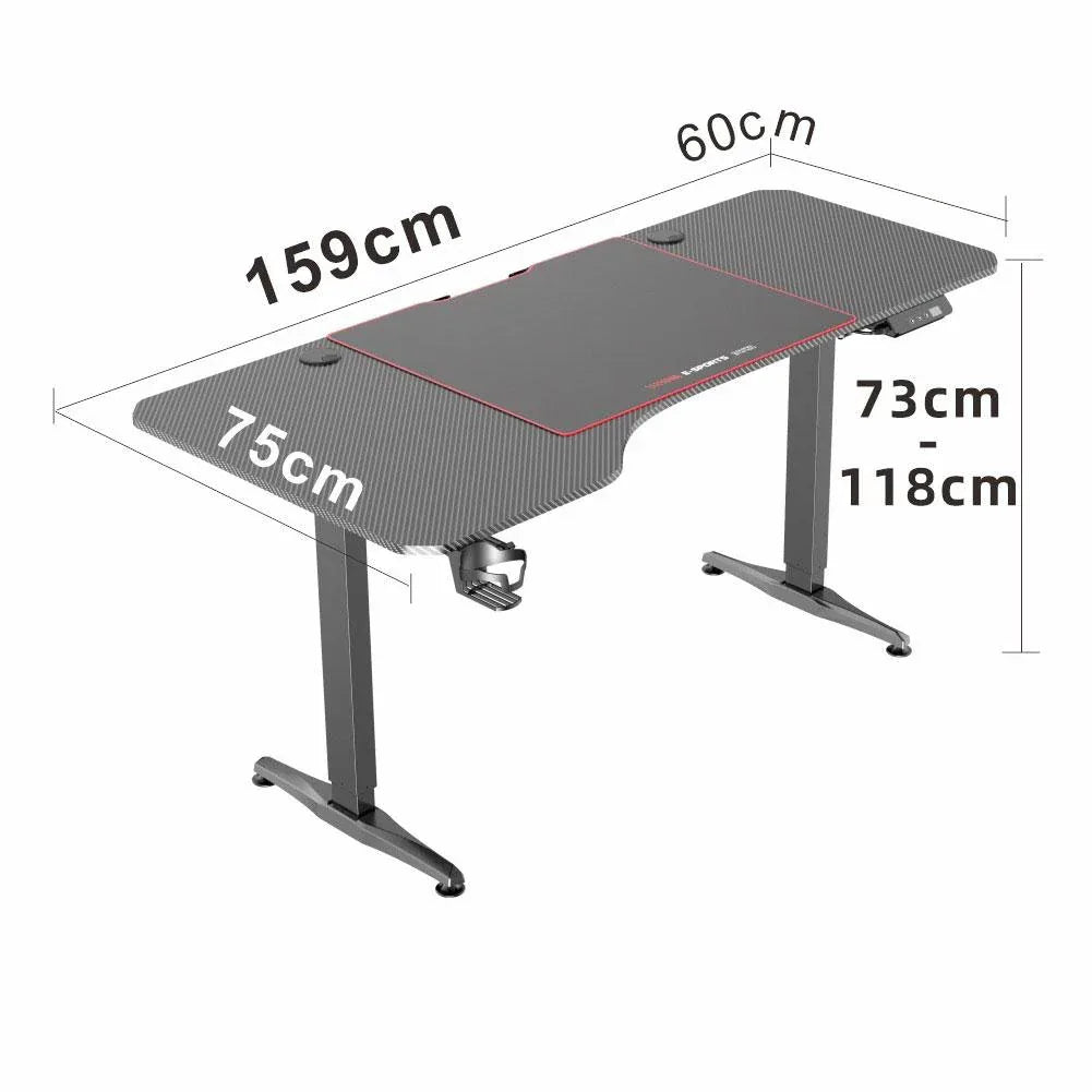 Gaming Standing Desk Home Office Lift Electric Height Adjustable Sit To Stand Motorized Standing Desk 1460 - Mekamart Australia