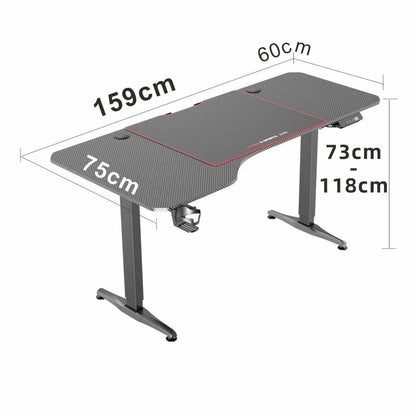 Gaming Standing Desk Home Office Lift Electric Height Adjustable Sit To Stand Motorized Standing Desk 1460 - Mekamart Australia