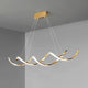 120cm Modern Minimalist Titanium Gold Pendant Light Adjustable LED Chandelier