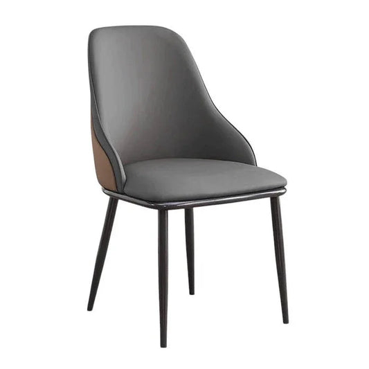 VELLUTO Dining Chair Modern upholstered Leather Kitchen Chairs with armrests Bathtub Chair Leisure Lounge Chair Living Room Bedroom Home Set of 2(Dark Grey) - Mekamart Australia