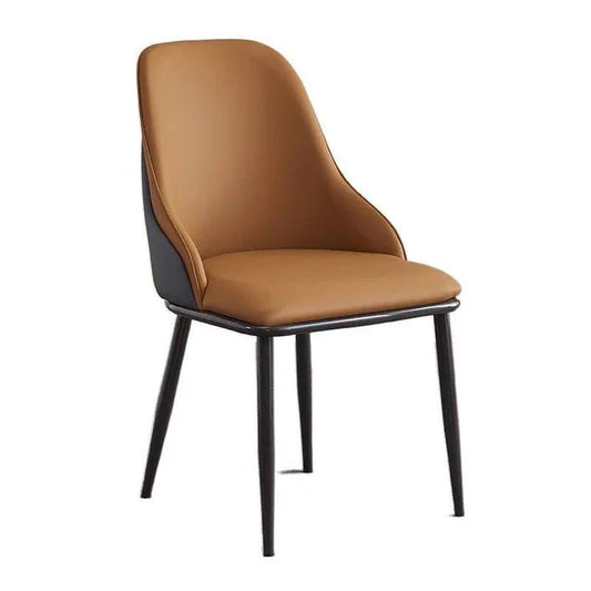 VELLUTO Dining Chair Modern upholstered Leather Kitchen Chairs with armrests Bathtub Chair Leisure Lounge Chair Living Room Bedroom Home Set of 2(Orange) - Mekamart Australia