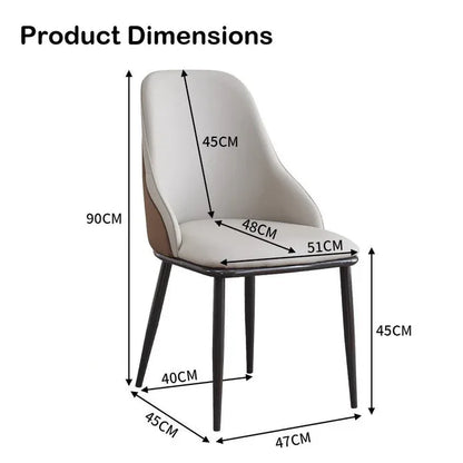 VELLUTO Dining Chair Modern upholstered Leather Kitchen Chairs with armrests Bathtub Chair Leisure Lounge Chair Living Room Bedroom Home Set of 2(Orange) - Mekamart Australia