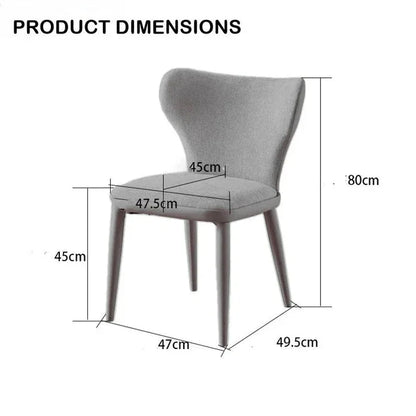 VELLUTO Modern Kitchen Dining Room Chairs Faux Leather Flannel Accent Chairs Metal Vanity Lounge Chair with Back for Living Room Set of 2 (Green) - Mekamart Australia