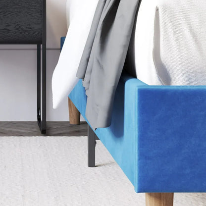Velvet Blue Bed Frame – Queen - Mekamart Australia